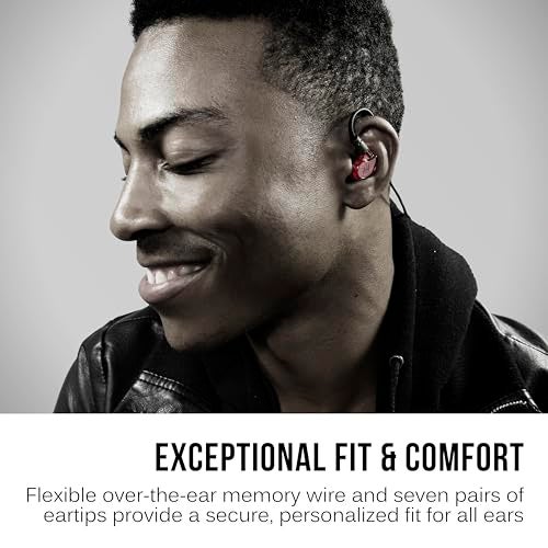MEE audio M6 PRO In Ear Monitor Headphones for Musicians, 2nd Gen Model With Upgraded Sound, Memory Wire Earhooks & Replaceable Cables, Noise Isolating Professional Earbuds, 2 Cords Included (Red) - Image 5