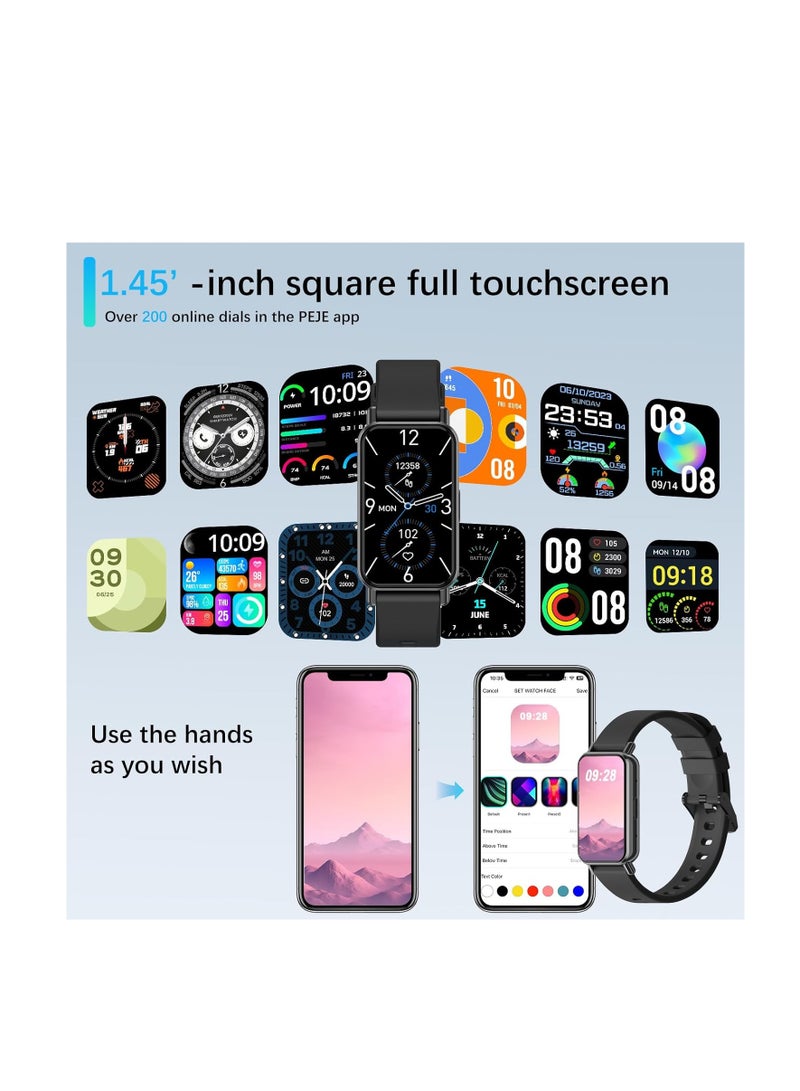PEJE PEJE Smartwatch,Smart Watch for Men(Answer/Make Calls)1.45” HD Display,120+ Sport Modes,IP68 Waterproof Fitness Watch, with SpO2/Heart Rate/Sleep Monitor... - Image 3