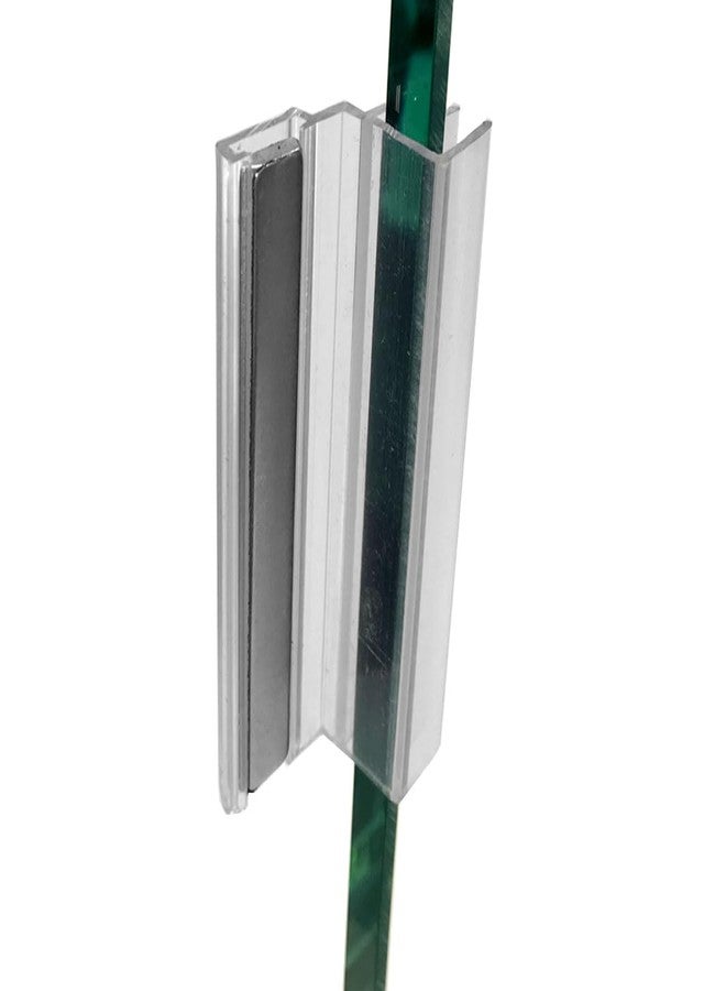 TechnologyLK Gordon Glass® قناة على شكل حرف U من البولي كربونات الشفافة مقاس 3 بوصات مع مغناطيس لأبواب الدش الزجاجية مقاس 3/8 بوصة - Image 1