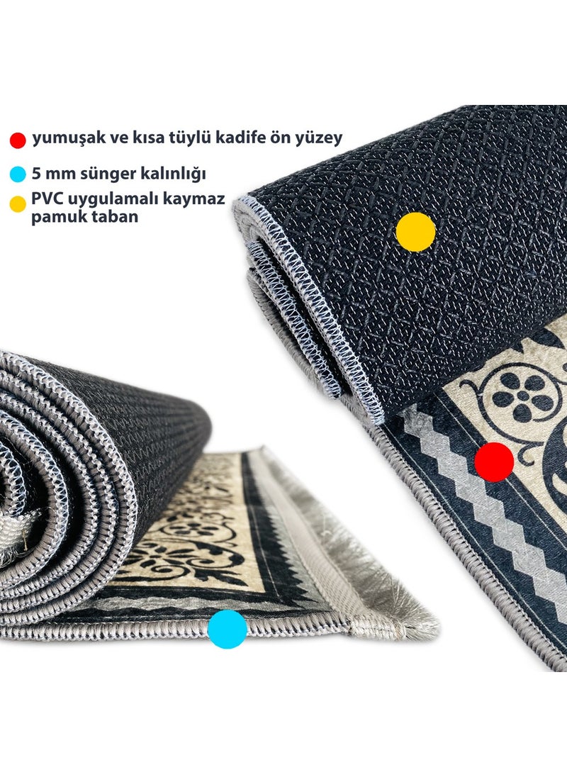 Evaşk - Children's Prayer Mat Prayer Mat Woven Carpet Non-Slip Muslim Prayer Rug - Image 1