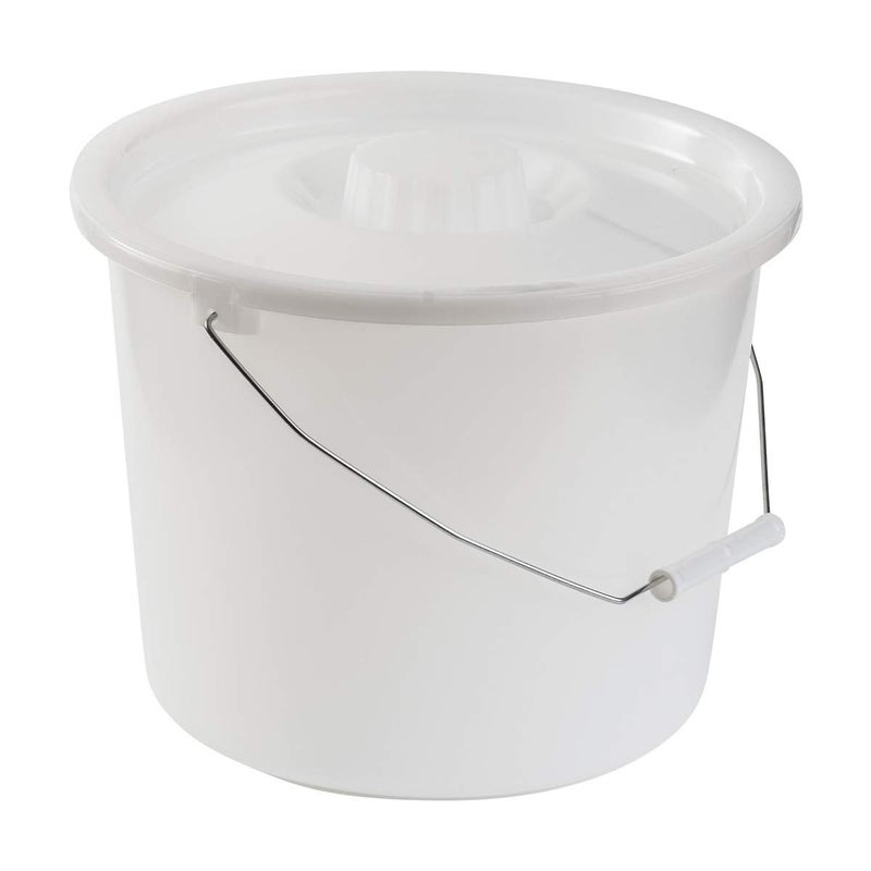 DMI Bedside Commode Replacement Bucket with Lid  Handle Easy to Clean Durable or Sturdy Holds up to 12 Quarts Universal Pail Chair - Image 2