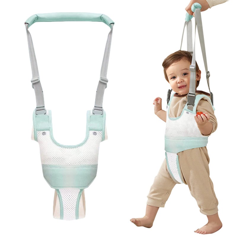 Ocanoiy Ocanoiy Baby Walker Breathable Baby Walking Harness Handheld Kids Walker Helper Toddler Infant Walker Harness Assistant Belt Pulling and Lifting Dual Use Walking Assistant Strap Green 1 