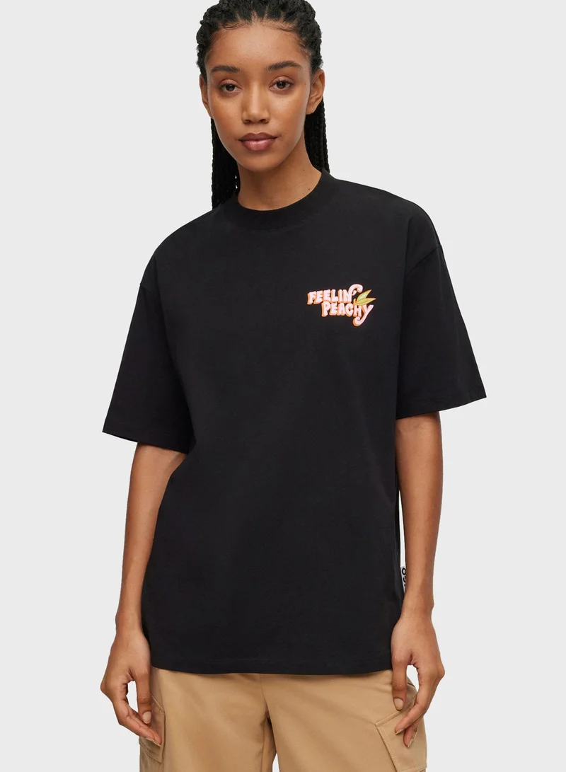 HUGO Crew Neck Graphic T-Shirt