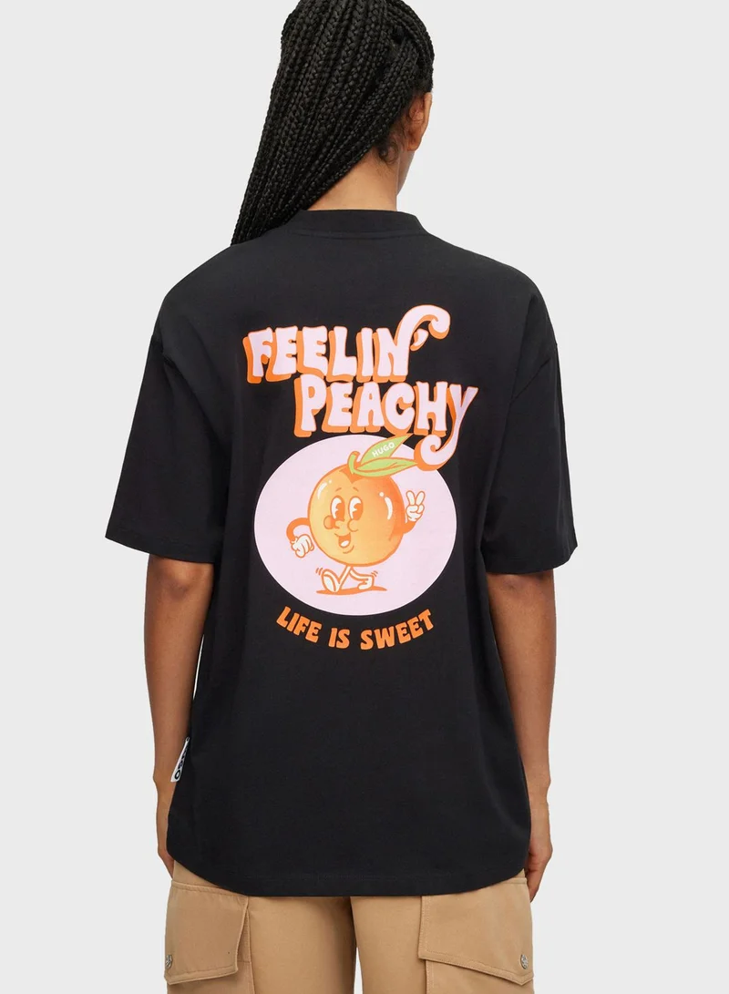 HUGO Crew Neck Graphic T-Shirt