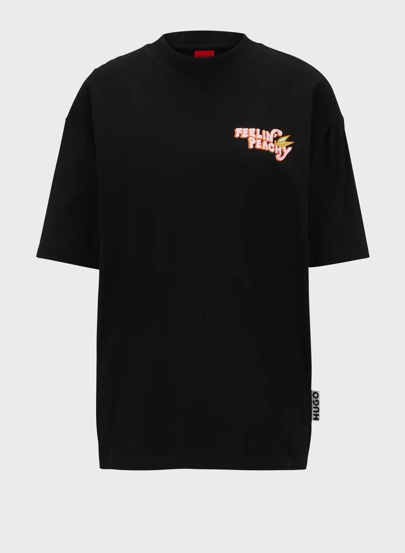HUGO Crew Neck Graphic T-Shirt