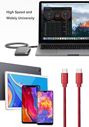 RoFI USB C to USB C Cable 15ft, 60W Power Delivery Extra Long and Extremely Durable Type C Charger Cord Compatible with MacBook Pro/iPad Pro/Galaxy S20/Switch/Pixel/LG and Other USB C Charger (Black) - Image 4