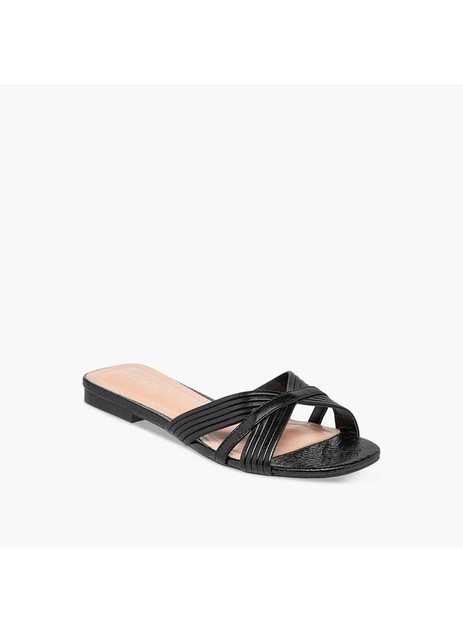 سيليست Women's Criss Cross Slip-On Flat Sandals
