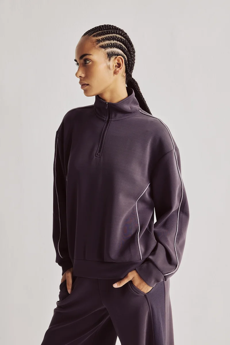 ديفاكتو Ultra Soft Standard Fit Modal Basic Sports Sweatshirt