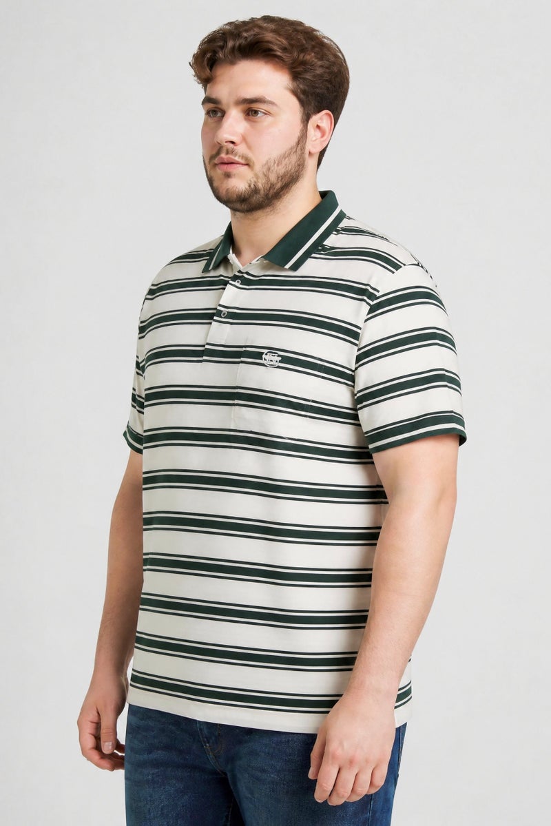 GOOD FOR NOTHING Men Regular Fit Stripe Short Sleeve Polo Shirt, Multicolor - Image 5