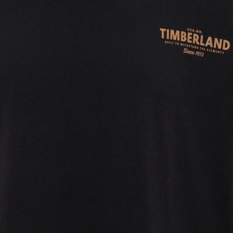 Timberland Black Men's Vintage Logo Long Sleeve Graphic T-Shirt for Men | Best Price UAE