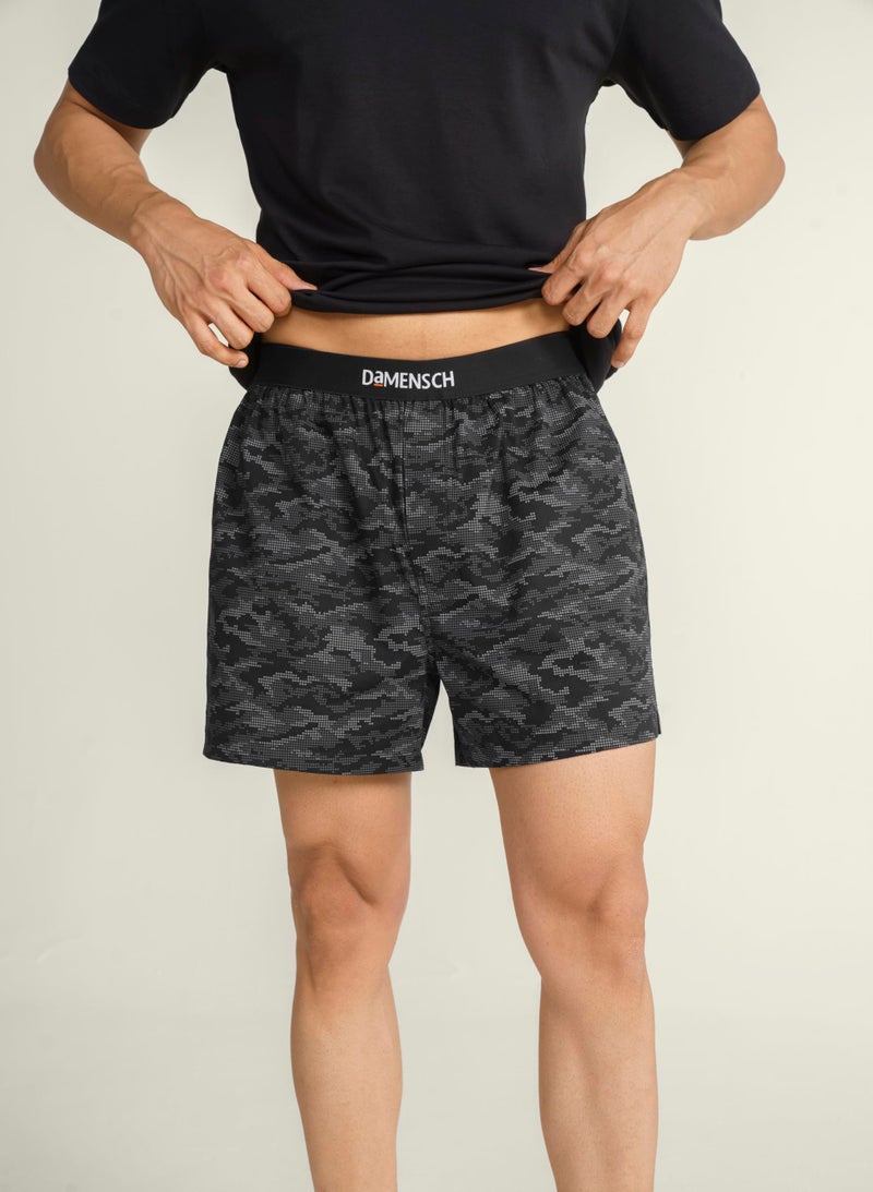 DAMENSCH Solid Breeeze Inner Boxers for Men, Ultra-Light Boxers, 100% Cotton Shorts Pant, Breathable Woven Inner Cotton Shorts for Men-Safari Black-XL - Image 4