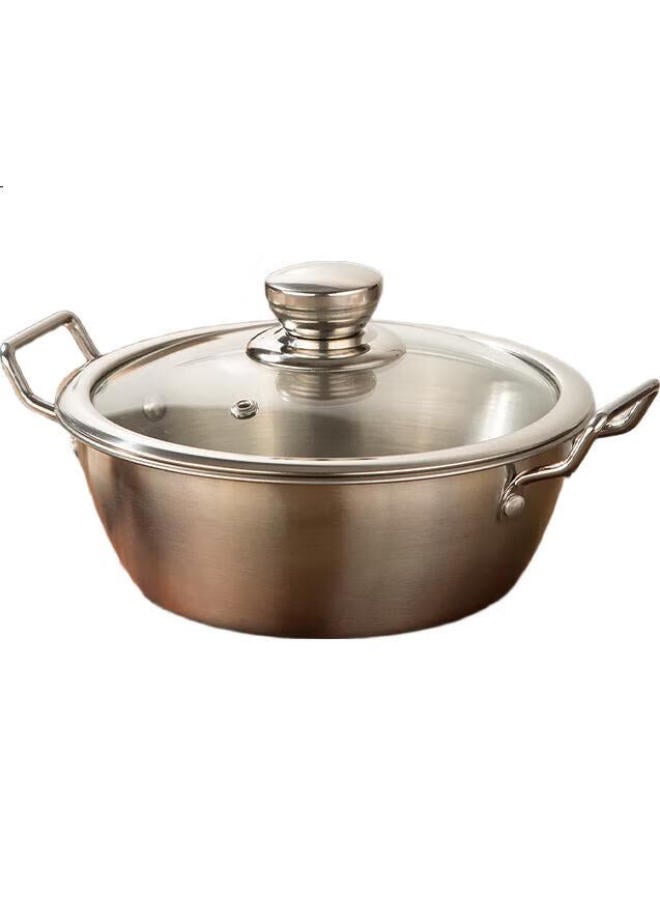 Newair Double-Handled Ramen Bowl With Lid, 304 Stainless Steel, For Dormitory Use, Student Dormitory, Personal Use, Large Capacity, Instant Noodles - Image 1