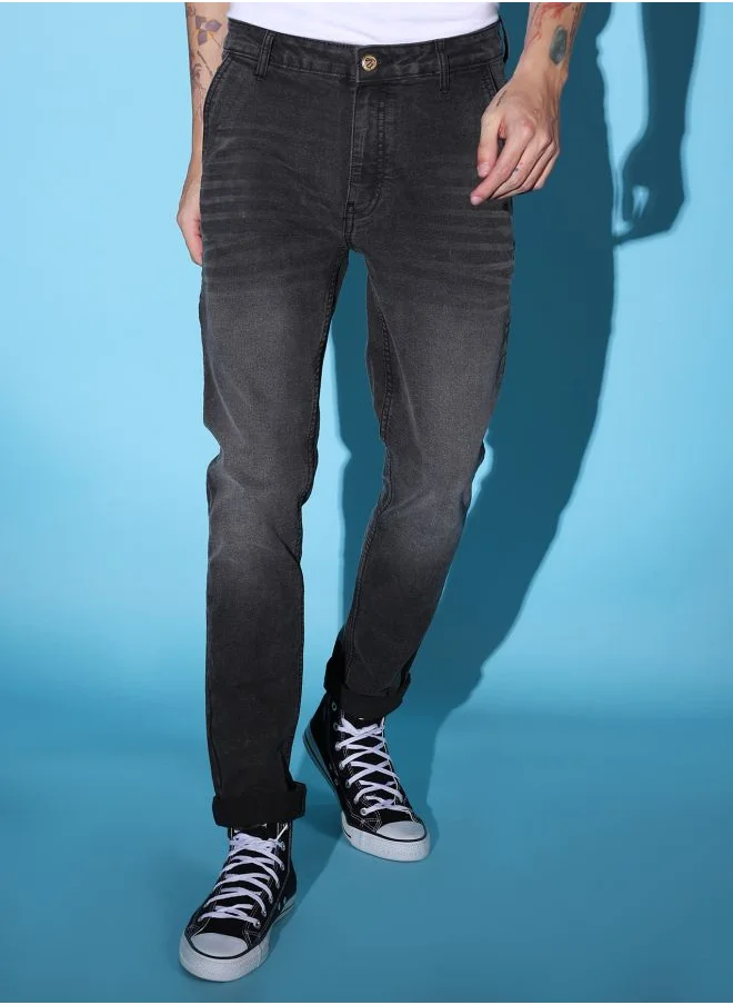 The Indian Garage Co Men Slim Fit Solid Mid-Rise Jeans