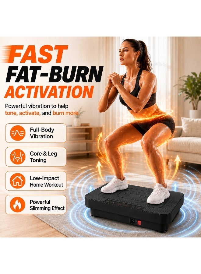 GroveMade Vibration Plate Exercise Machine Mini Full Body Vibration Platform Trainers for Home Use with Acupressure Nodes Cardio Machines Fat Removing Machine Multiple Speeds with Bluetooth Remote Max User Weight  330lbs - Image 3