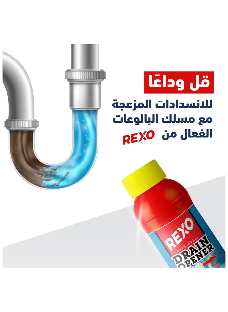 REXO Drain cleaner and odor remover for sewage pipes – powerful disinfectant – 2 packs - Image 5