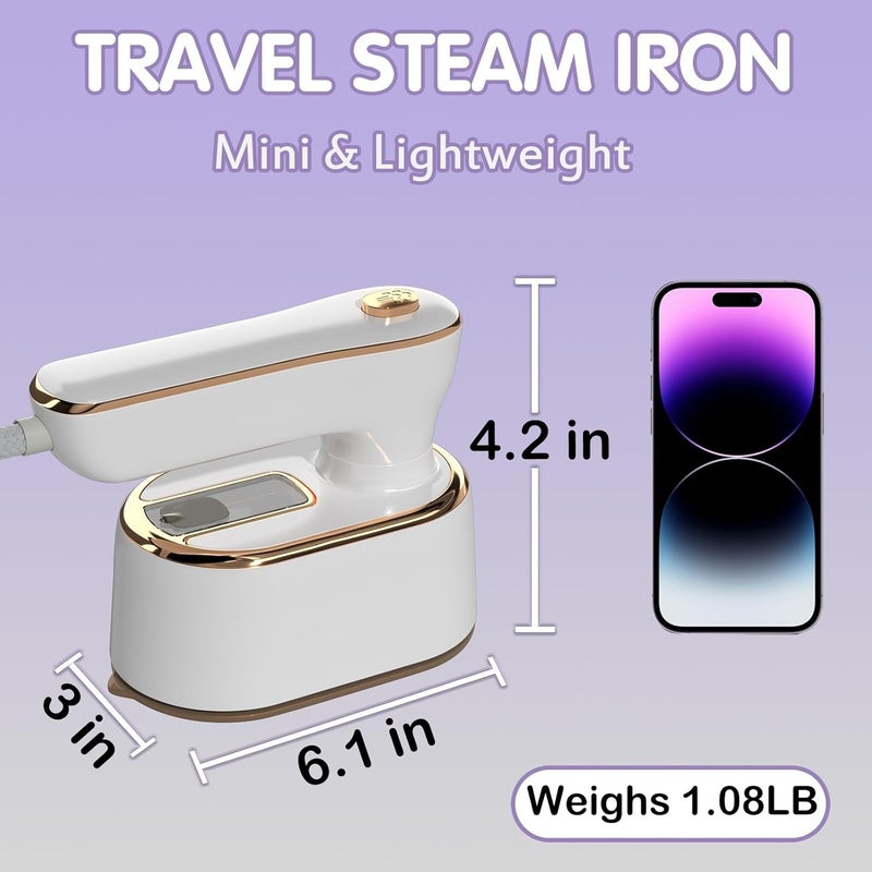 NIUB Steamer, 2-IN-1 Iron Steamer for Clothes,1000W Foldable Handheld Vertical Steamers with Three-position temperature control,Auto Shutoff&15s Fast Heat Up - Image 4