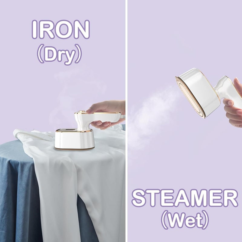 NIUB Steamer, 2-IN-1 Iron Steamer for Clothes,1000W Foldable Handheld Vertical Steamers with Three-position temperature control,Auto Shutoff&15s Fast Heat Up - Image 3