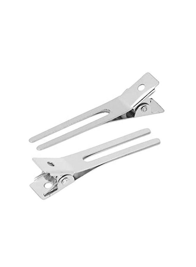 Mandala Crafts 50 Pcs Hairdressing Metal Double Prong Hair Clips For Styling Sectioning Setting Pin Curl Clips For Hair Metal Hair Clips Small Hair Styling Clips For Salon Barber - Image 4