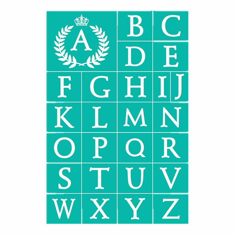 JAJADO Self Adhesive Silk Screen Stencil Letters Stencils Alphabet DIY Stencil Reusable Silk Screen Printing Stencil Alphabet Templates for WoodTShirtGreeting CardsMailbox DIY Art Crafts - Image 3