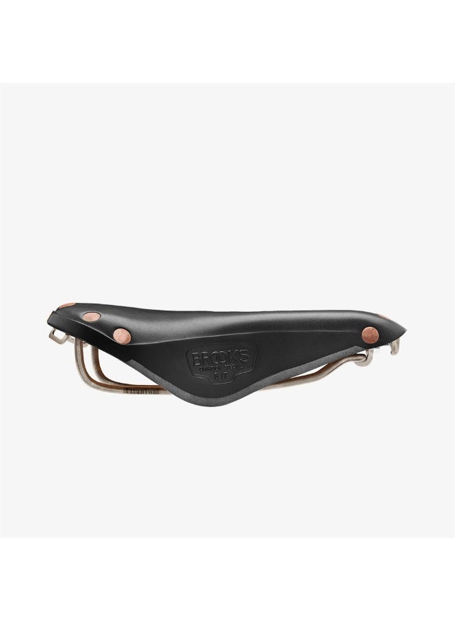 Brooks England B17 Special Titanium Vegetable-Tanned Leather Bike Saddle with Titanium Rails, Black - Image 1