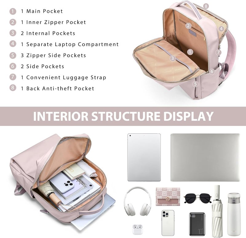GOLF QUALITY Laptop Backpack, 16Inch Work Business Backpacks Purse Computer Backpack Casual Daypack - Image 2