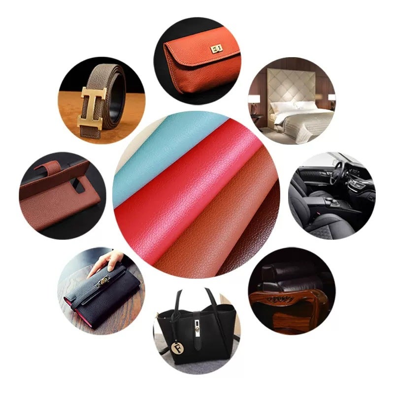 Pvc Small Litchi Grain Leather Fabric Soft Bag Fabric Car Thickened Diy Hard Bag Head Artificial Leather Pu Leather - Image 5