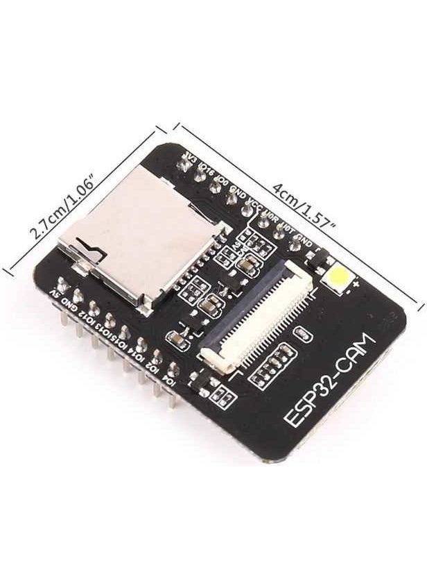 Robotistan - لوحة تطوير ESP32-CAM مع واي فاي وبلوتوث + وحدة كاميرا OV2640 - Image 1