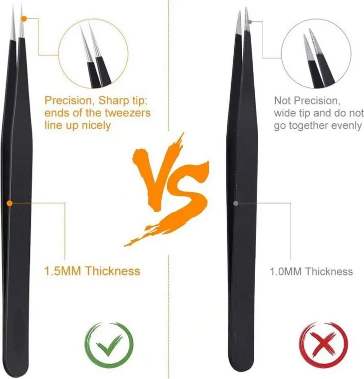 Tianyeda Set of 6 Precision Tweezers (From Abroad)