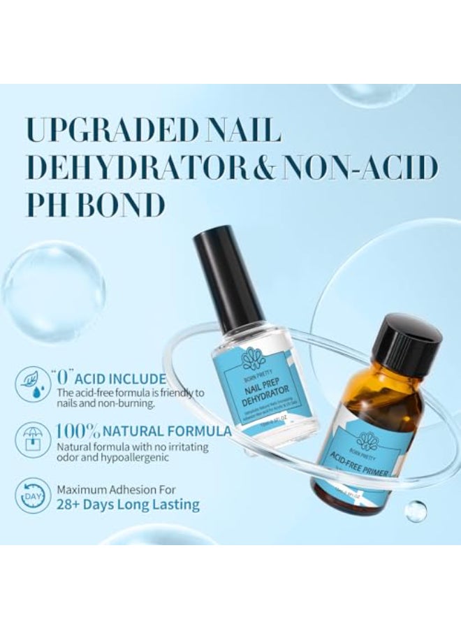 Born Pretty Nail Dehydrate and Primer 15ml HEMATPO Free Dehydrator for Acrylic and Gel Nail Polish Non Acid Primer for U V Gels No Burn Fast Air Dry Nail Prep Dehydrator Set 05oz - Image 4