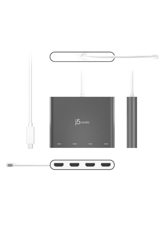 j5create JCA366 USB-C™ to 4-Port HDMI™ Multi-Monitor Adapter - Image 1