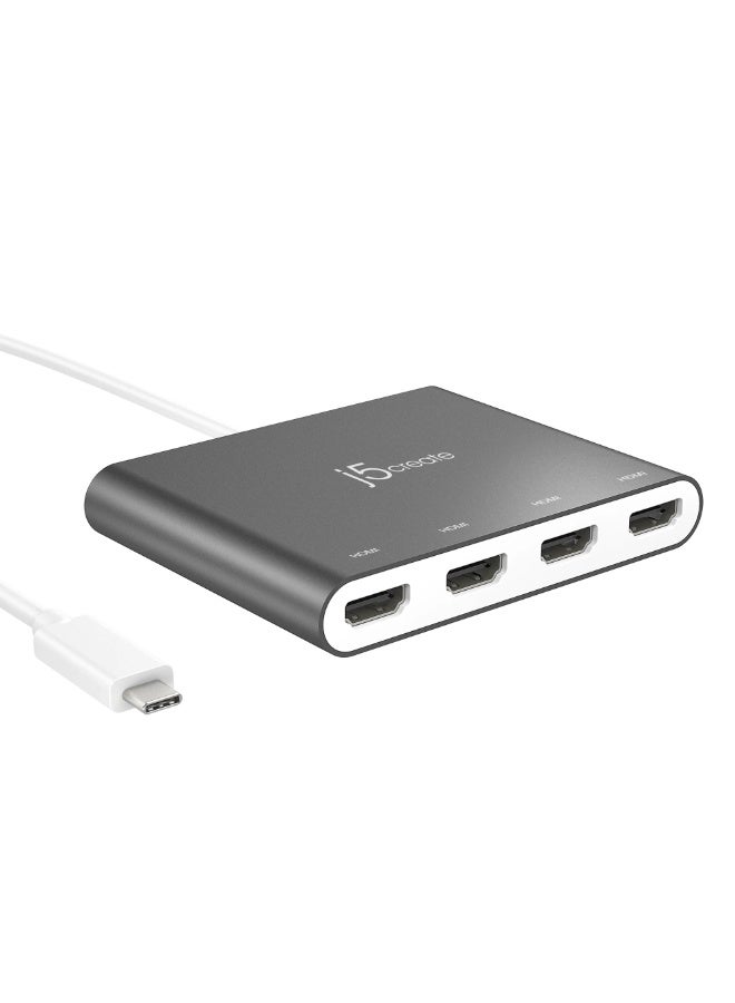 j5create JCA366 USB-C™ to 4-Port HDMI™ Multi-Monitor Adapter - Image 2