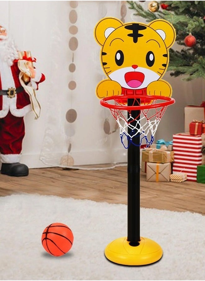 JOGAMS Kids Basketball Stand Indoor Outdoor Home Basketball Shooting Height Adjustable Sports Toy with 1 Ball and Air Pump  - Image 1