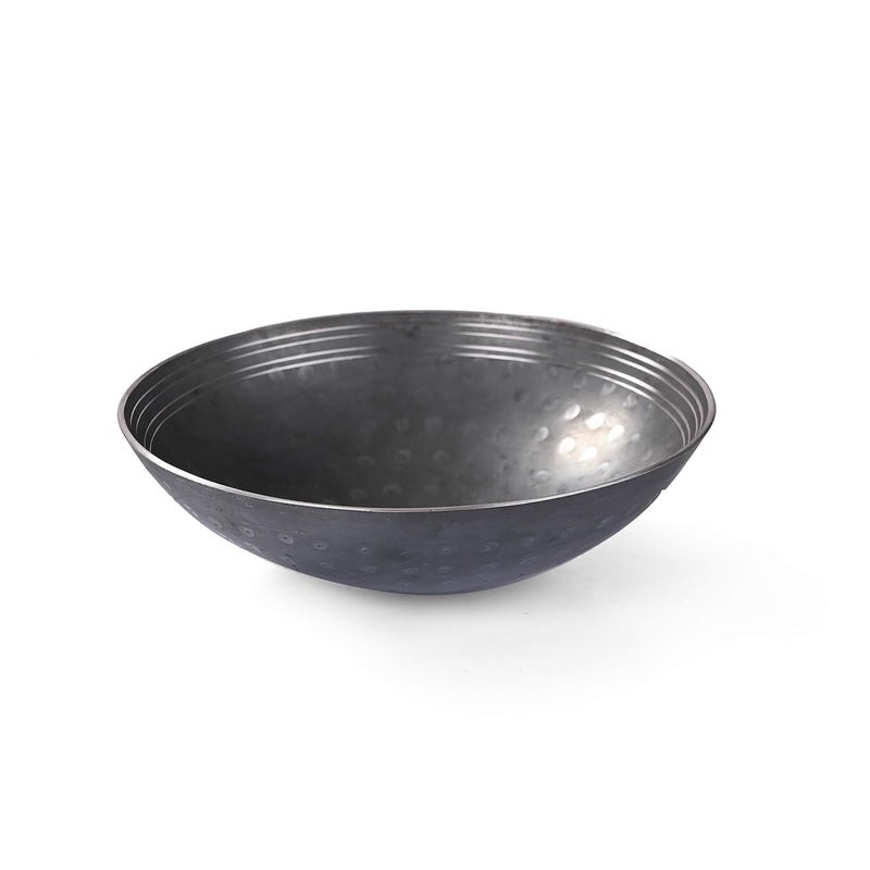 PTR Handmade Iron Matthar Kadai Iron Bowl for Henna Mixing, Wok Kadai Without Handle in Iron, Mehendi Paste Bowl, Deep Frying Kadai, Heena Mehendi Mixing Kadhai, Kadhai (500 ML) - Image 1