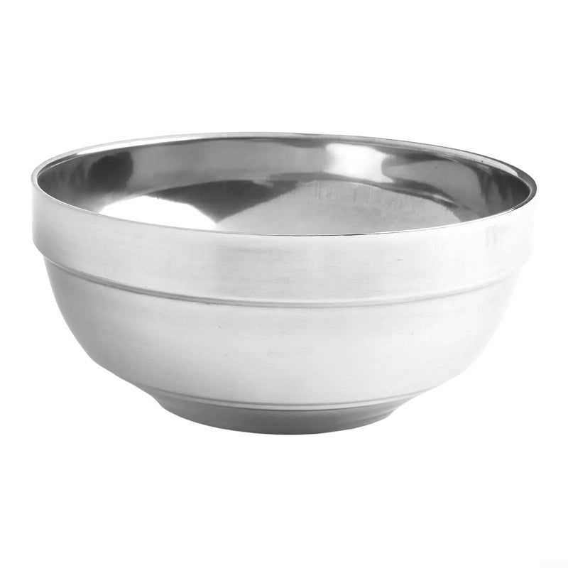 Double Wall Insulated Stainless Steel Salad Noodle Mixing Bowl Set 15cm Deep Dish - Image 2
