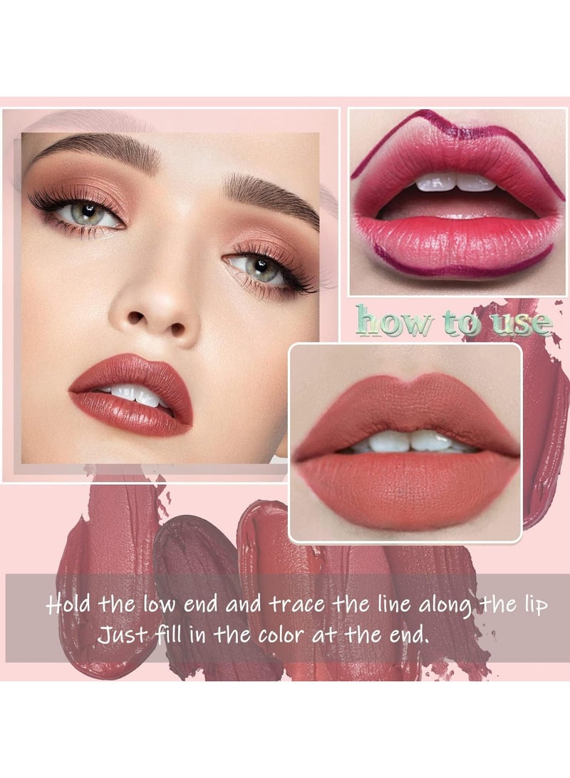 Dragon Ranee 3 Piece Nude Matte Lipstick Set - Velvet Smooth & Moisturizing Long Lasting Lip Crayon, Waterproof Lip Gloss for Women, Natural Nude Lip Stain Makeup - Image 5