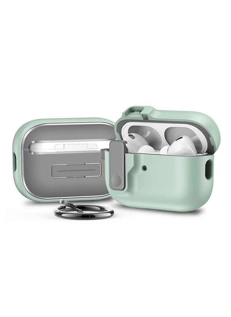 Generic - Green Pop-Up Protective Case Airpods 4th Generation (2024) Shockproof Soft Silicone Protective Case, Protective Earphone Box Bluetooth Earphone Case - Image 1