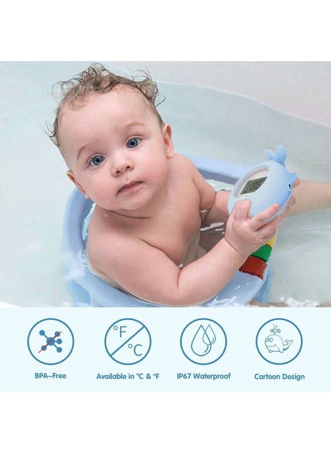 BabyElf - Baby Bath Bathtub Thermometer For Infant Safety Bath Tub Water Temperature Digital Thermometer Floating Bathing Toy Gift For Kids Newborn Mother With Flashing Temperature Warning - Image 1
