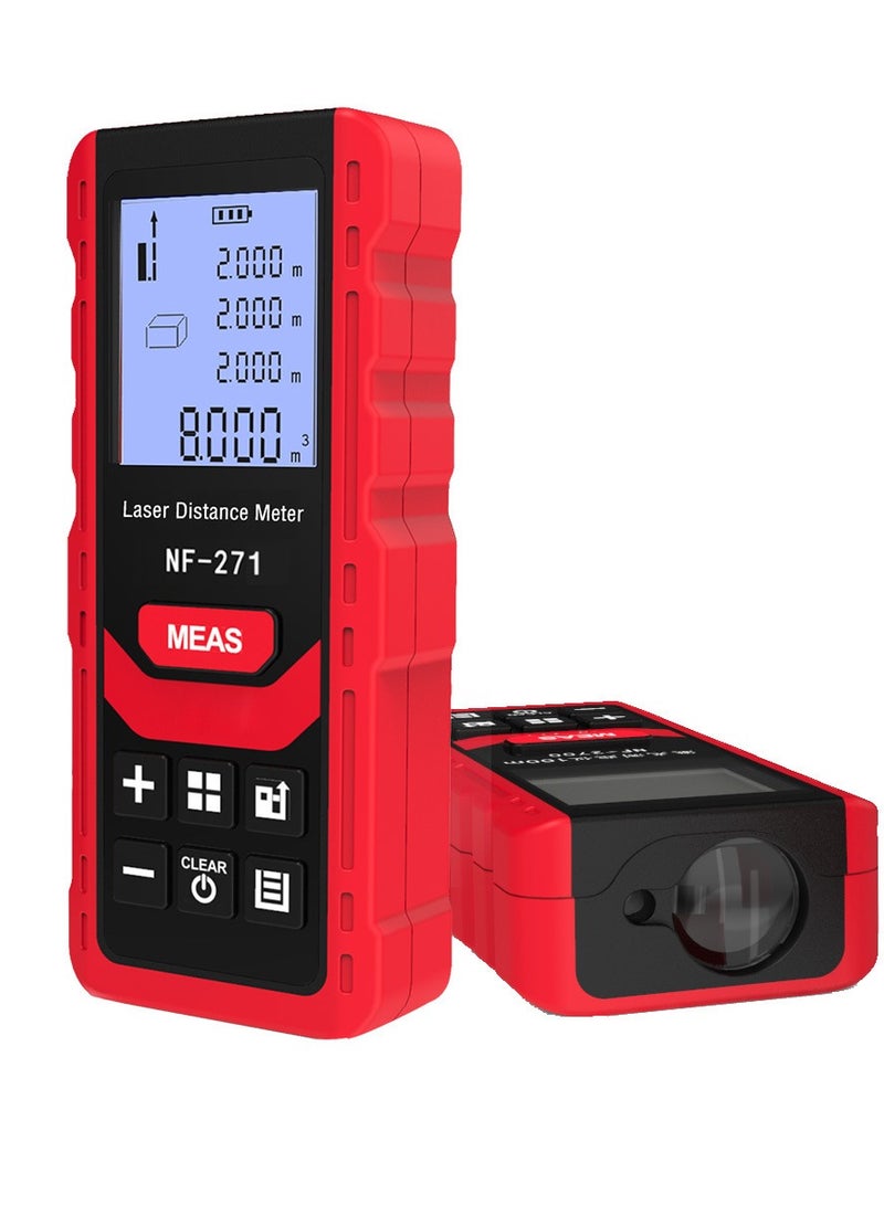 NOYAFA Laser Distance Meter, 70M Portable Handheld Digital Laser Range Finder, M/in/Ft Unit Switching, Backlit LCD Display, Measure Distance, Pythagorean, Area and Volume - Image 3