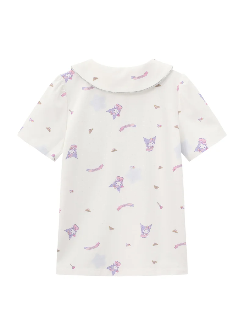 Balabala  Kids Girls Lapel short-sleeved T-shirt for Women | Best Price UAE