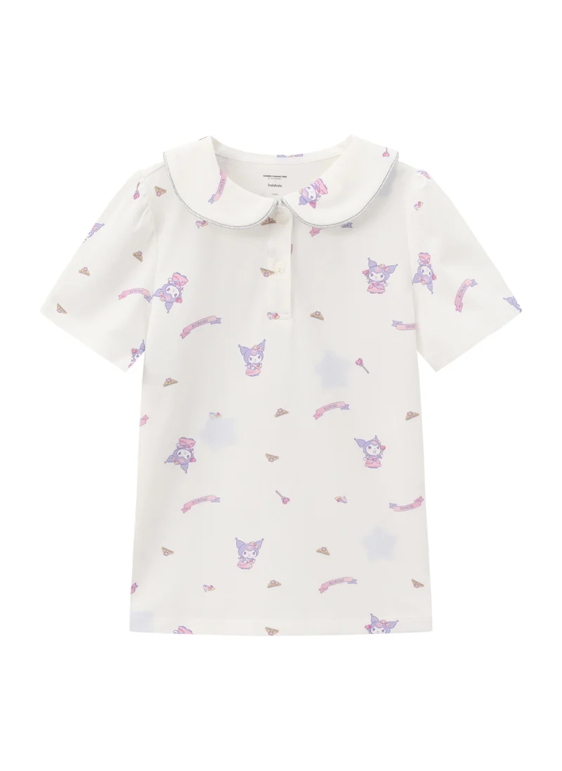 Balabala  Kids Girls Lapel short-sleeved T-shirt for Women | Best Price UAE