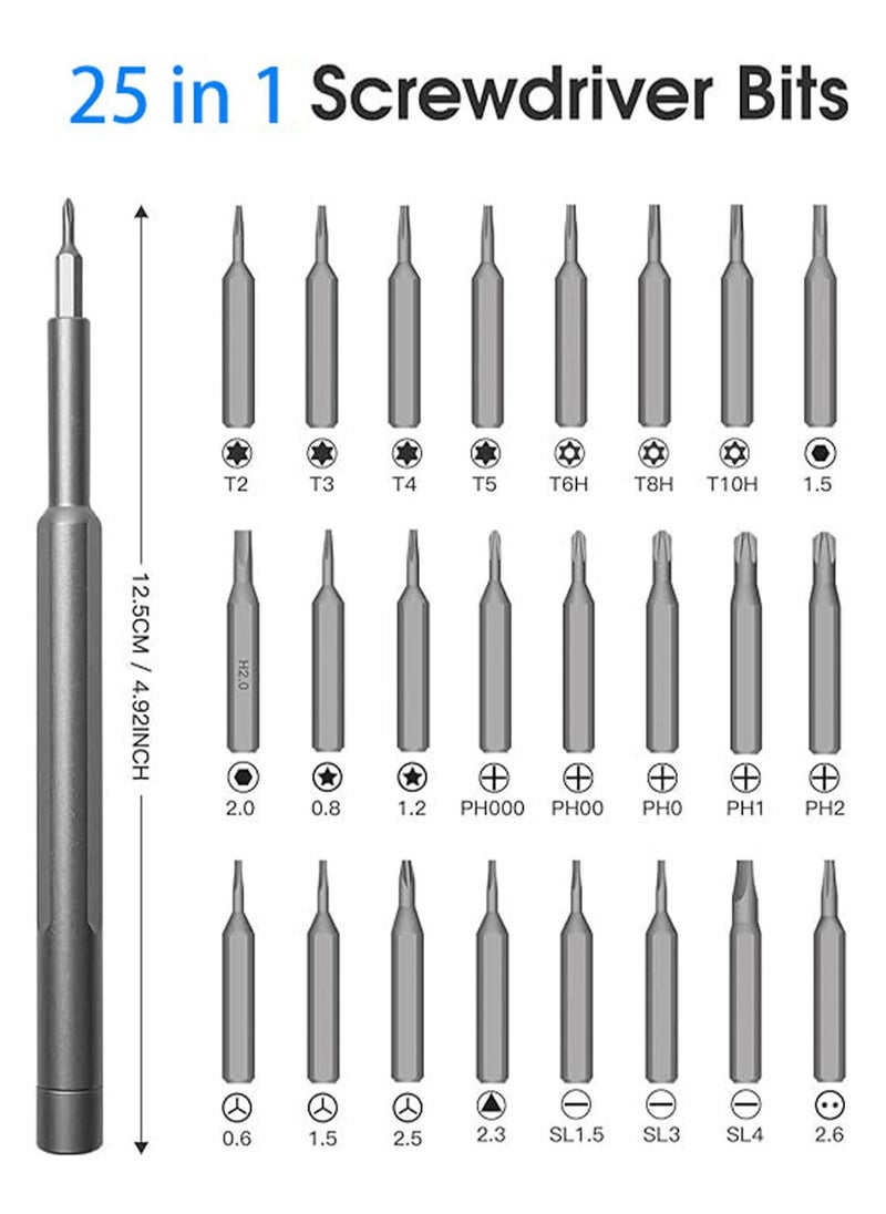 Generic 25-in-1 Precision Screwdriver Set, Professional Small Screwdriver Set with Case, Magnetic Mini Screwdriver Set Mini Repair Tool Kit for Phone, Electronics, PC, Watch, Game Console, Eyeglass  - Image 3