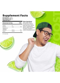 , Magnesium, Supports Bone Health and Muscle Health, Effervescent Vitamin Drink Tablet, No Sugar + Low Calorie Vitamin Supplement Blend, Lemon Lime Flavor, 40 Count
