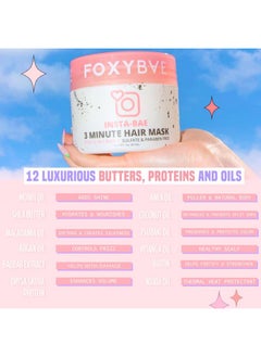 FoxyBae FoxyBae Insta-Bae 3 Minute Hair Mask - Hair Mask for Dry Damaged Hair & Growth - Deep Conditioner Hair Treatment - Hydrating, Moisturizing, Conditioning, Nourishing - for All Hair Types - w/ Biotin  - Image 4