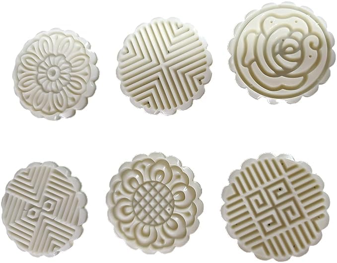 KERFORA 6Piece Cookie Stamp Set Moon Cake Cookie Press Mold Fondant Decorative Punches for Baking Pastry and Cookie Making Kitchen Accessories 1Pcs - Image 4