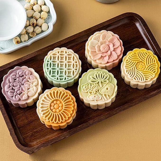 KERFORA 6Piece Cookie Stamp Set Moon Cake Cookie Press Mold Fondant Decorative Punches for Baking Pastry and Cookie Making Kitchen Accessories 1Pcs - Image 5