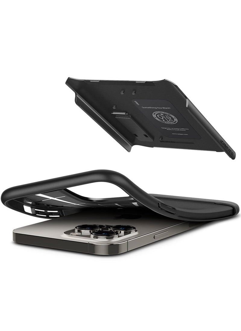 Spigen - Slim Armor iPhone 14 Pro Max Case Cover with Kickstand - Gunmetal - Image 1