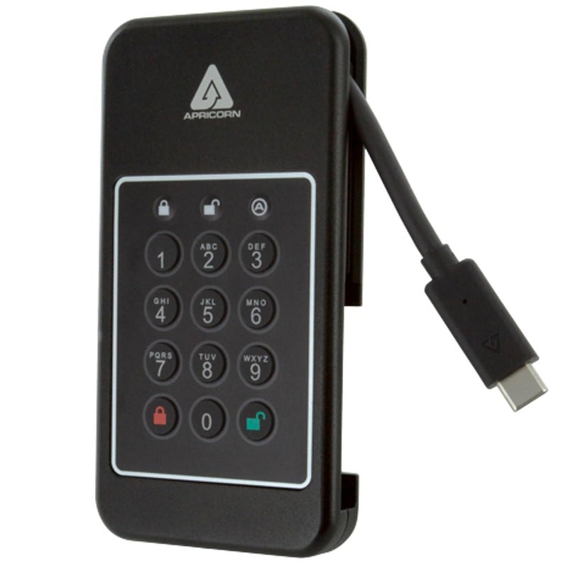 Apricorn 2TB Aegis NVX Ultra High Speed NVMe 10Gbps USB Type C HardwareEncrypted Drive ANVX2TB - Image 2