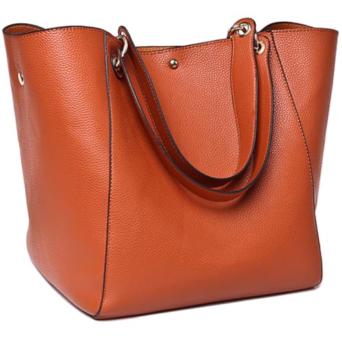 sqlp Large Work Tote Bag for Women Designer Purses and Handbags Big Bucket bags Ladies Travel Crossbody Purse Brown - Image 1