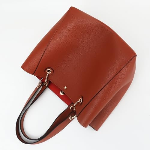 sqlp Large Work Tote Bag for Women Designer Purses and Handbags Big Bucket bags Ladies Travel Crossbody Purse Brown - Image 2