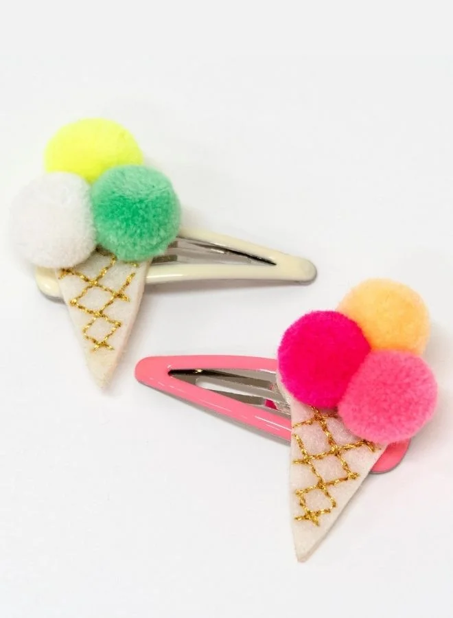 Meri Meri Meri Meri Pompom Ice Cream Hair Clips